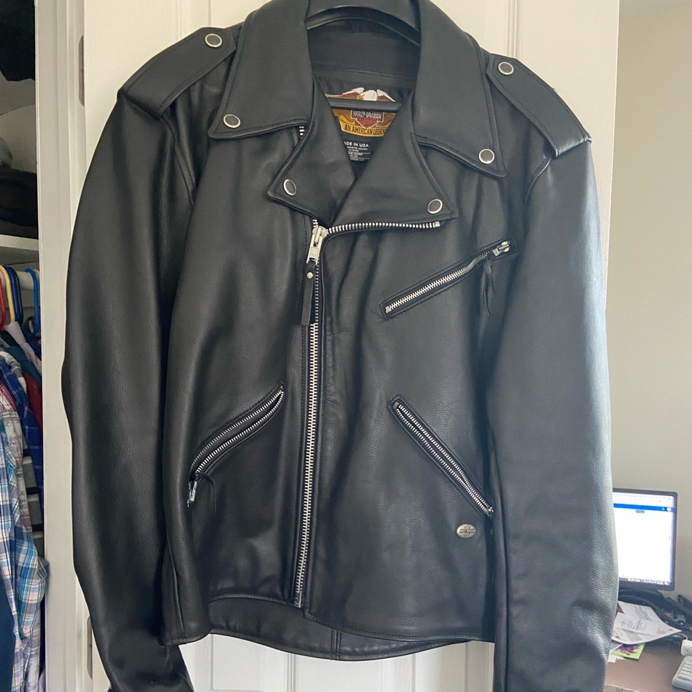 Mens Harley Davidson Leather Jacket Size Large Never Worn